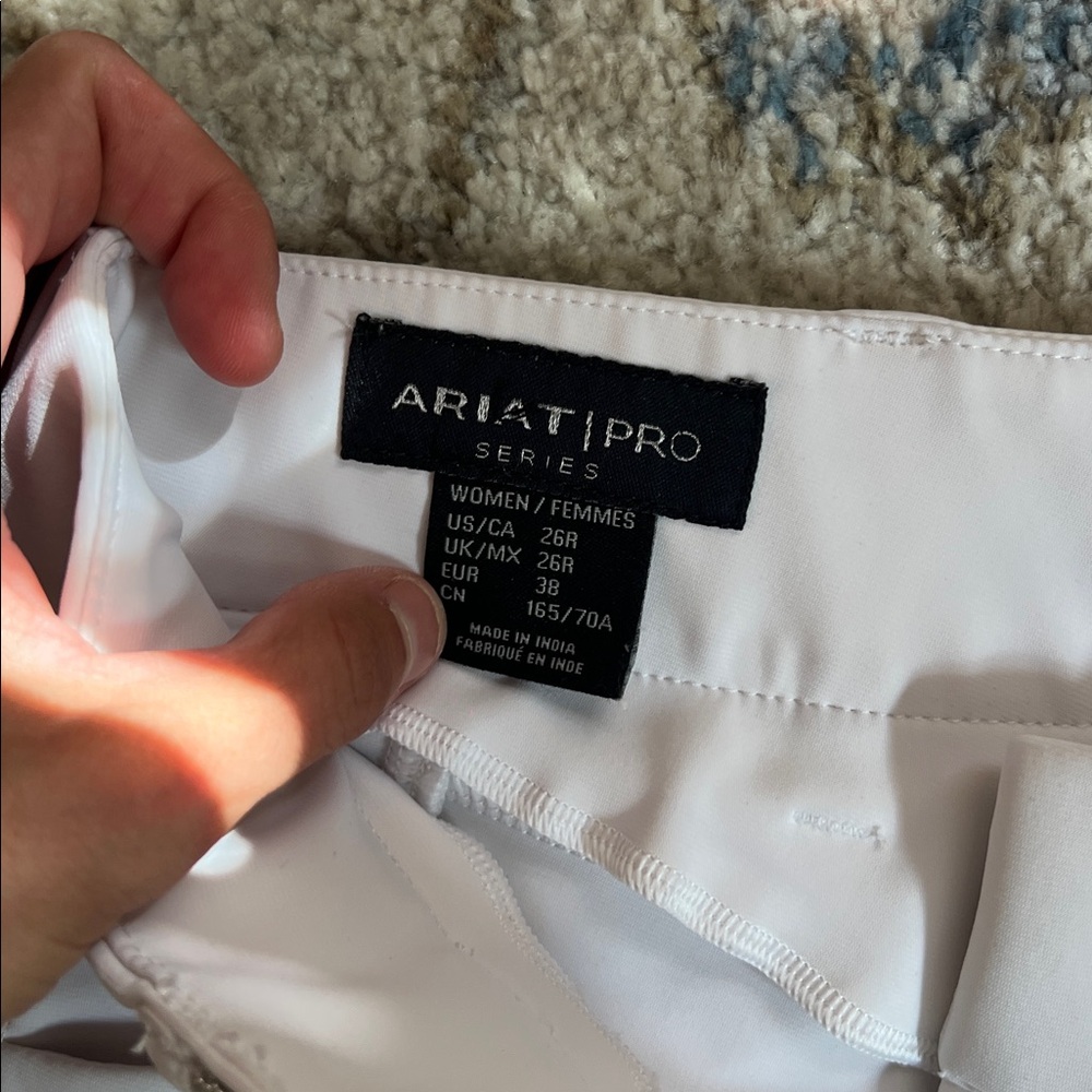 Ariat White Mid Rise Breeches 26R - Picture 5 of 13